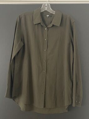 Uniqlo Women's Army Green Blouse